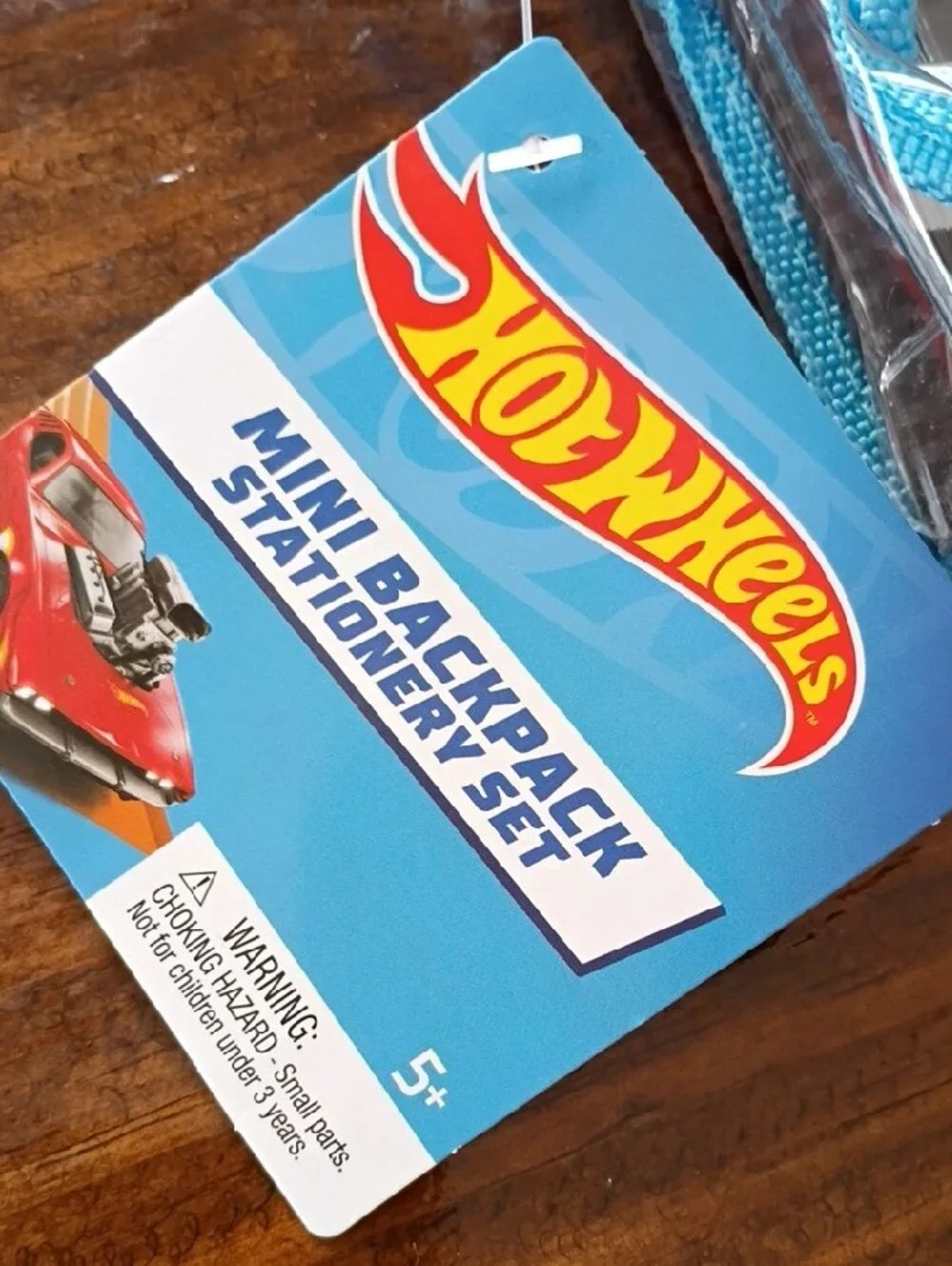 Hot Wheels Clear Toy Pouch with Blue Car Graphic